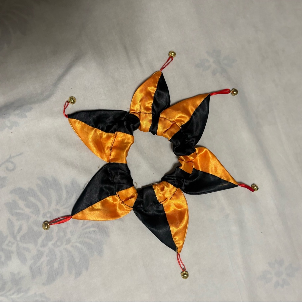 Black and Orange Jester Collar for Dogs - Picture 2 of 3